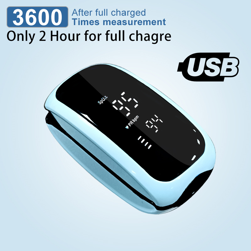Pulse Oximeter Fingertip Rechargeable - เครื่องวัดออกซิเจนในเลือดแบบชาร์จไฟได้จอแสดงผล LED สำหรับเด็ก