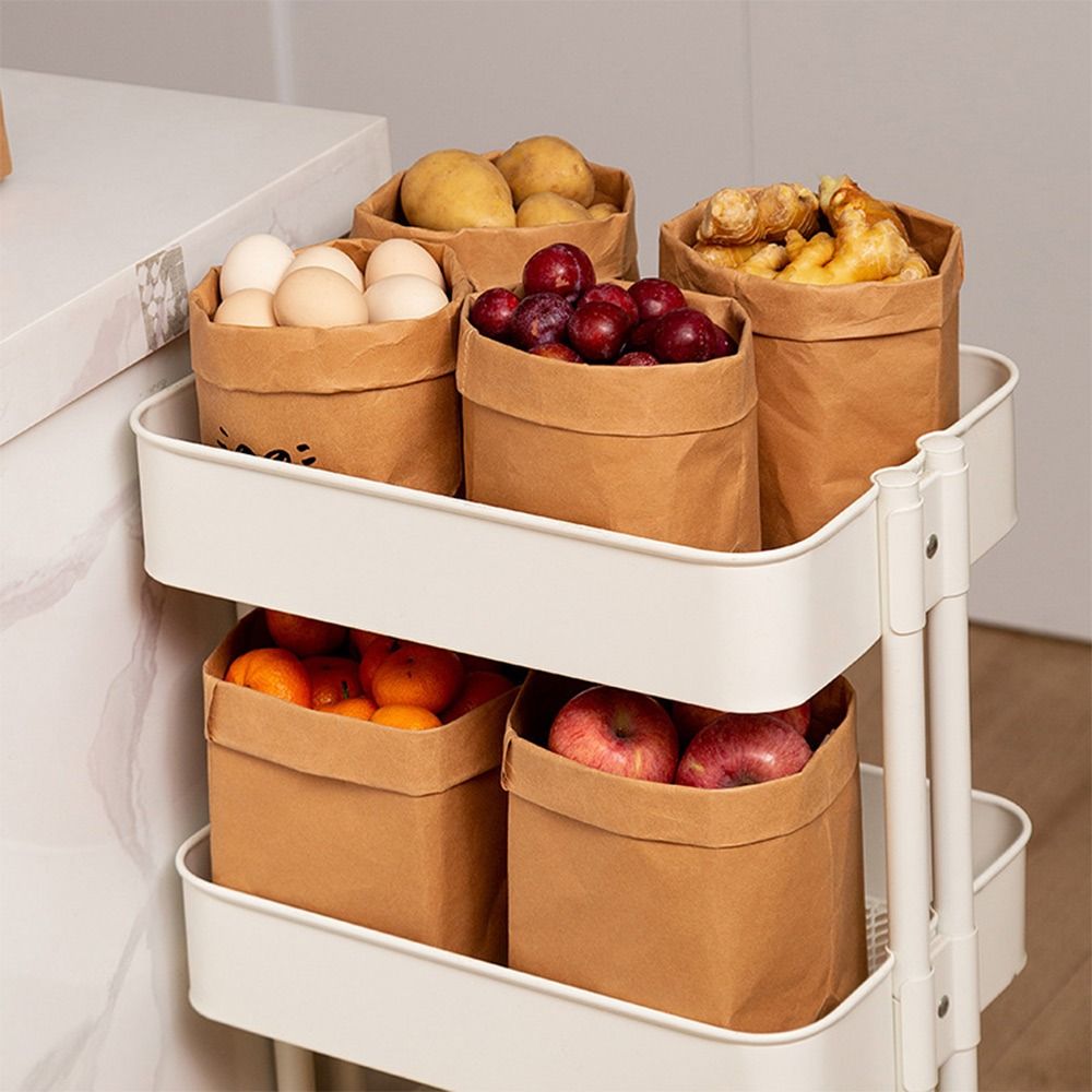 Packaging - ถุงกระดาษคราฟท์คุณภาพสูง ใช้ซ้ำได้ กันน้ำ หนา ทรงสี่เหลี่ยม ถุงบรรจุภัณฑ์