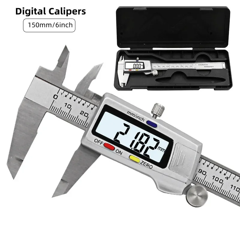 Digital Caliper 150Mm Stainless Steel - เครื่องมือวัดสแตนเลสสตีลดิจิตอล Caliper 6 