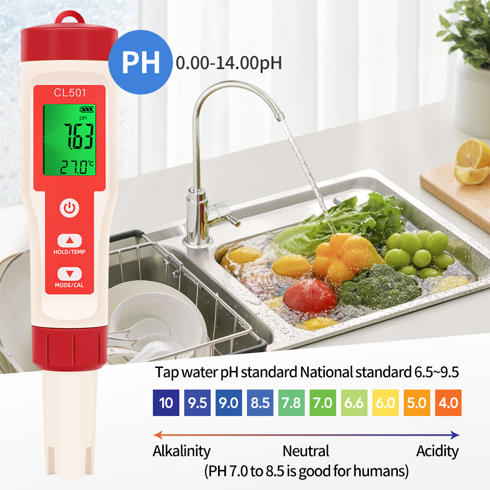 PH/CL2/H2/ORP/อุณหภูมิเครื่องต - Ph Meter Digital Water Tester บทวิจารณ์และราคา