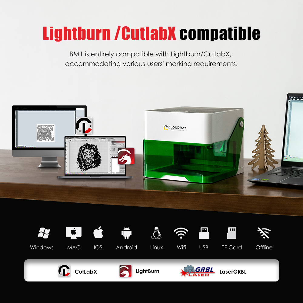 Cloudray 5000mw CNC มินิเลเซอร - Fiber Laser Marking Machine 30W บทวิจารณ์และราคา
