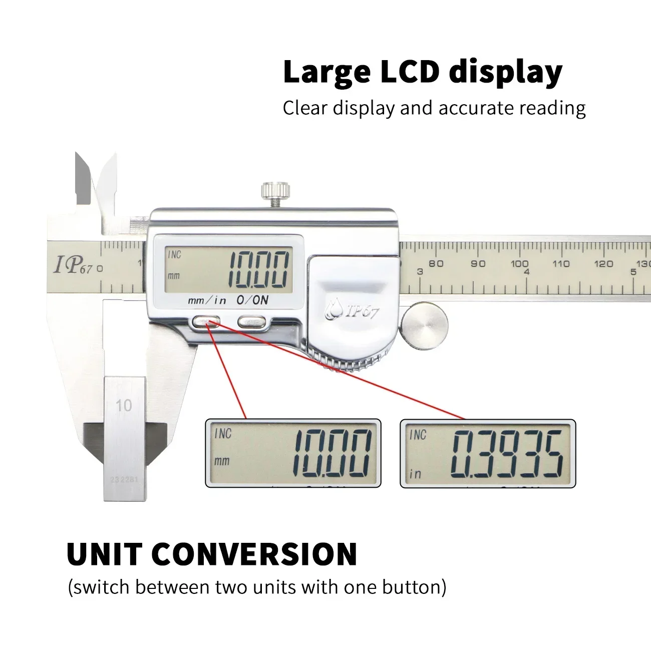 150 มม.IP67 กันน้ําดิจิตอล Ver - Digital Caliper 150Mm Stainless Steel บทวิจารณ์และราคา